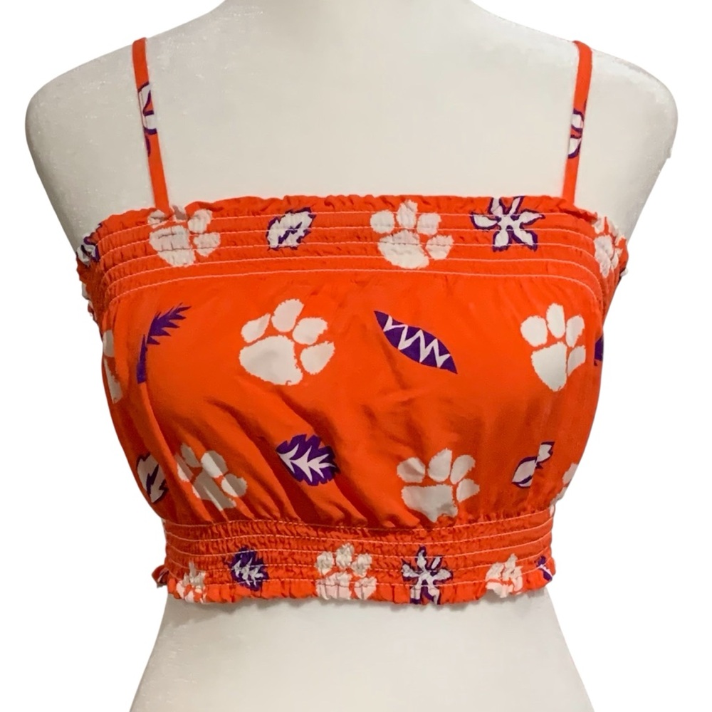 Wes and Willy Clemson Tigers Midriff Halter Top